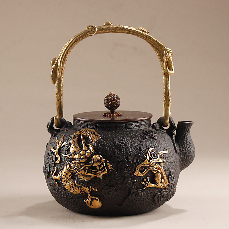 Cast Iron Teapot - 1.3L Cast Iron Water LETTLE/Gongfu Tea