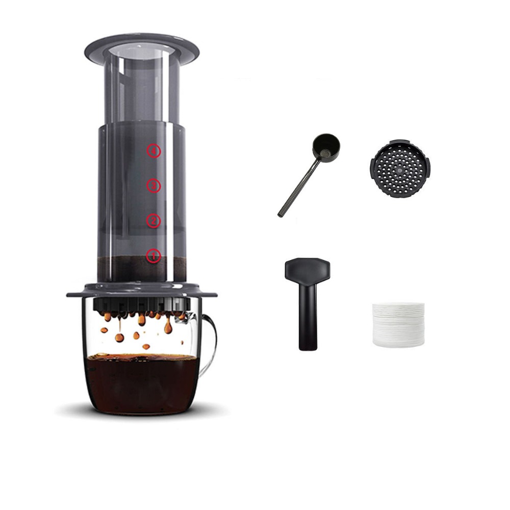 French Press Coffee & Tea - Share Pot Portable Coffee Kettle Transparent