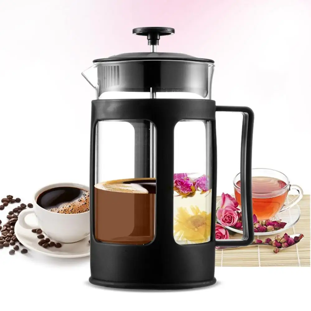 Coffee Tea Press - Rust-free Thickened Borosilicate Glass Tea Maker