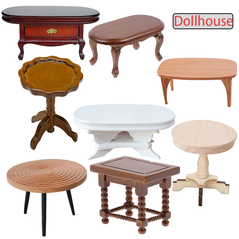 Coffee Y Tea - 1:12 Dollhouse Miniature Round Table Tea
