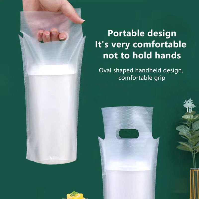 Coffee Tea Cups - 100Pcs Disposable Beverage Plastic Bags Coffee