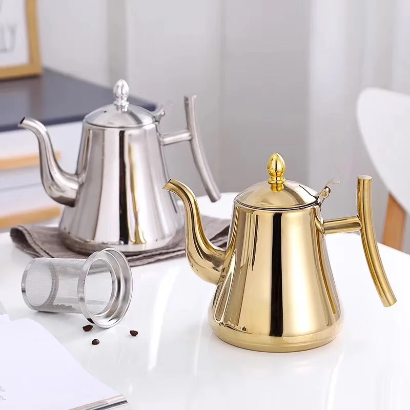 Coffee Tea Flower - 1.0L/1.5L/2.0L Tea Kettle Stainless Steel Teapot,