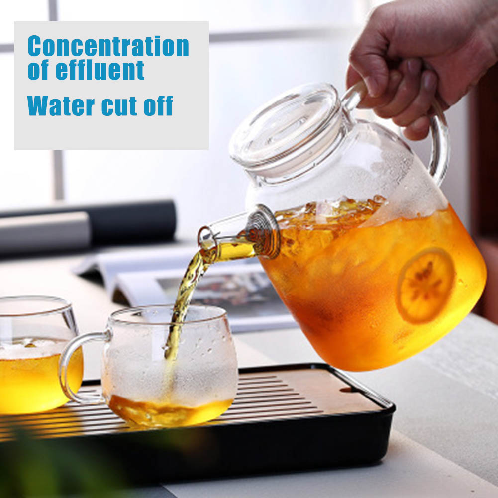 Coffee Tea Flower - 1000/1600ml Transparent Borosilicate Glass Teapot Heat-Resistant