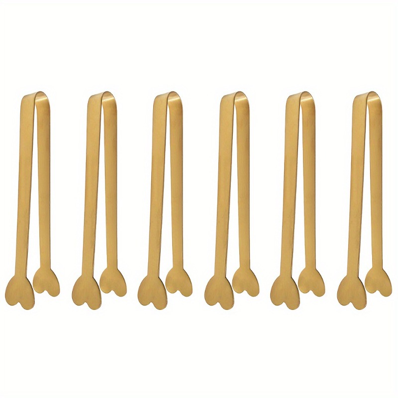 Coffee Tea Day - 4/6PCS Stainless Steel Heart-Shaped Mini Tongs