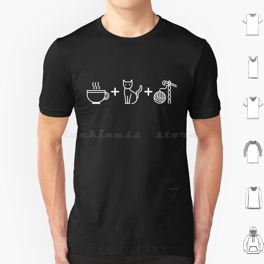 T And Tea Coffee - Coffee , Cats & Crochet-Black T
