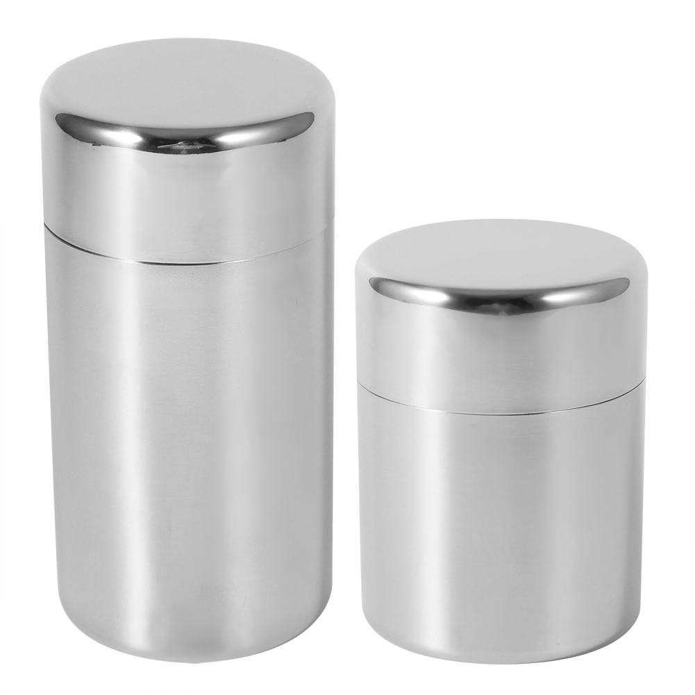 Coffee Tea Sugar Canisters - Stainless Steel Tea Leaf Tins Canister
