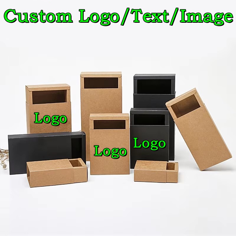 Coffee Tea Day - 20PCS 350gsm Drawer Kraft Black Paper