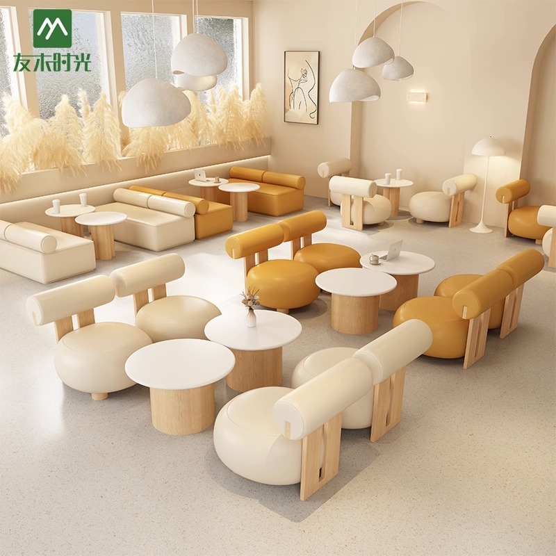 Coffee Tea Library - Restaurant Booth Set-Colored Dining Milk Tea