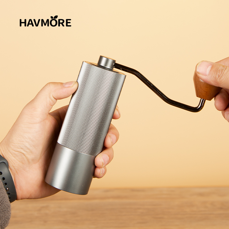 Burr Hand Grinder - Manual Coffee Grinder 304 Stainless Steel
