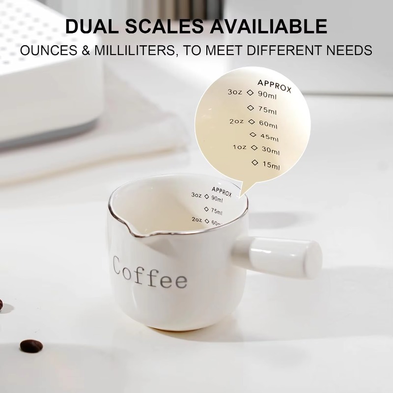 Coffee Tea Cups - Mini Ceramic Coffee Cup with Handle