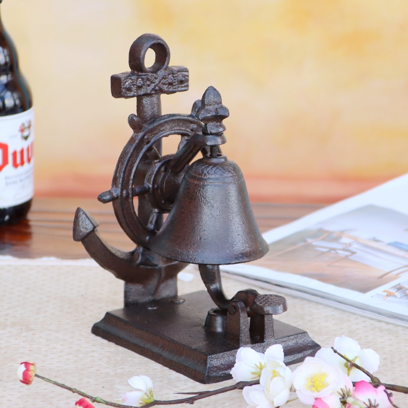 Coffee Tea Press - Vintage Cast Iron Hand Press Bell,