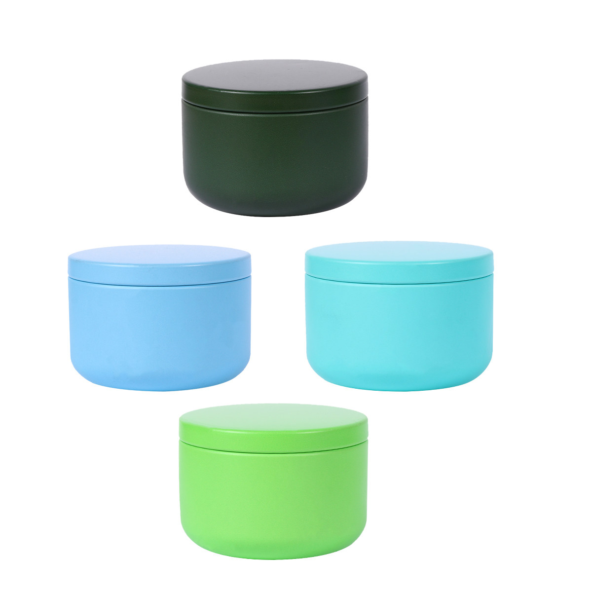 Coffee Tea Sugar Canisters - 4Pcs Tinplate Sealed Storage Box Compact