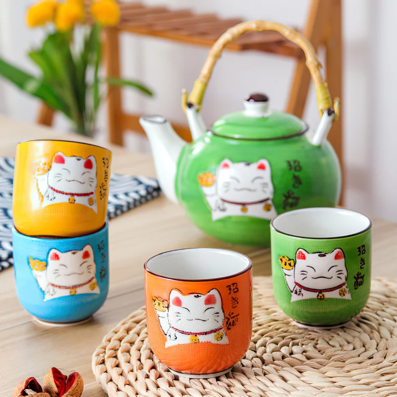 Coffee Tea Gift Set - Japan Creative Multicolor Cartoon Lucky Cat