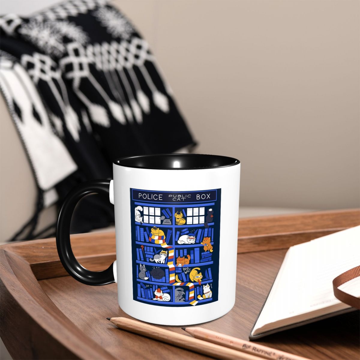 Coffee Tea Library - Library Box Who Mug Funny Ceramic