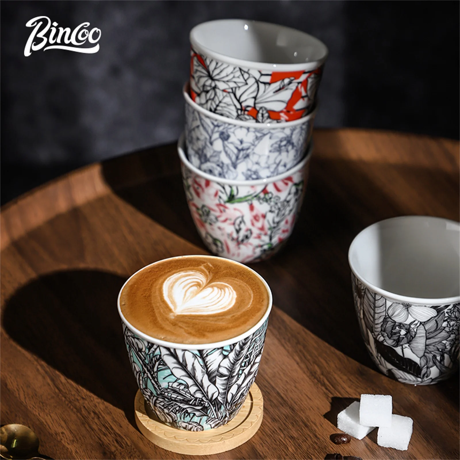 BINCOO Ceramic Coffee Cup Crea - огляд і ціна Coffee Tea Flower