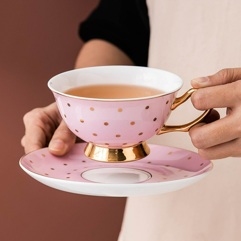 Ceramic Pink Coffee Mugs with  - огляд і ціна Coffee Tea And Sugar Set