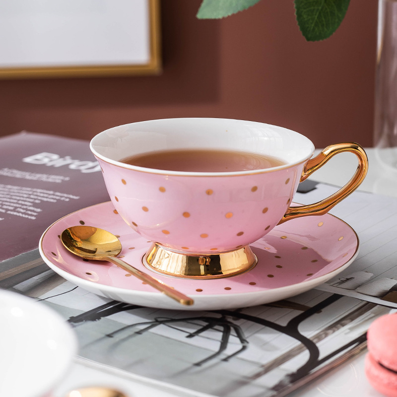Ceramic Pink Coffee Mugs with  - огляд і ціна Coffee Tea And Sugar Set