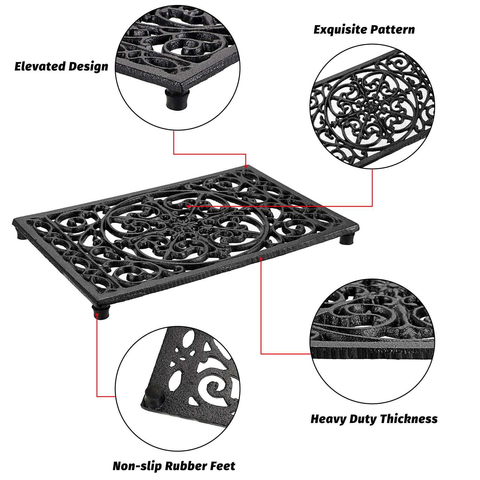 Rectangle Cast Iron Trivet Hea - огляд і ціна Cast Iron Teapot