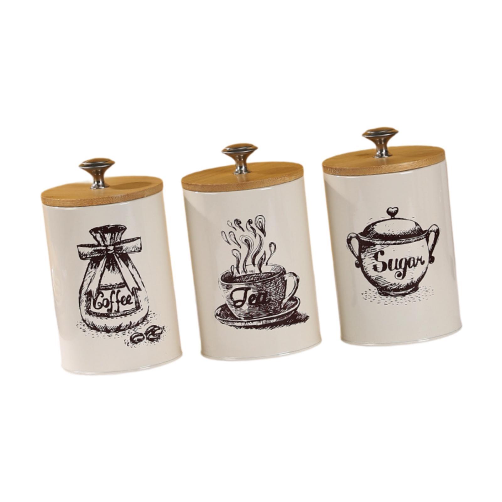 Farmhouse Coffee Tea Sugar Can - огляд і ціна Coffee Tea Sugar Canisters