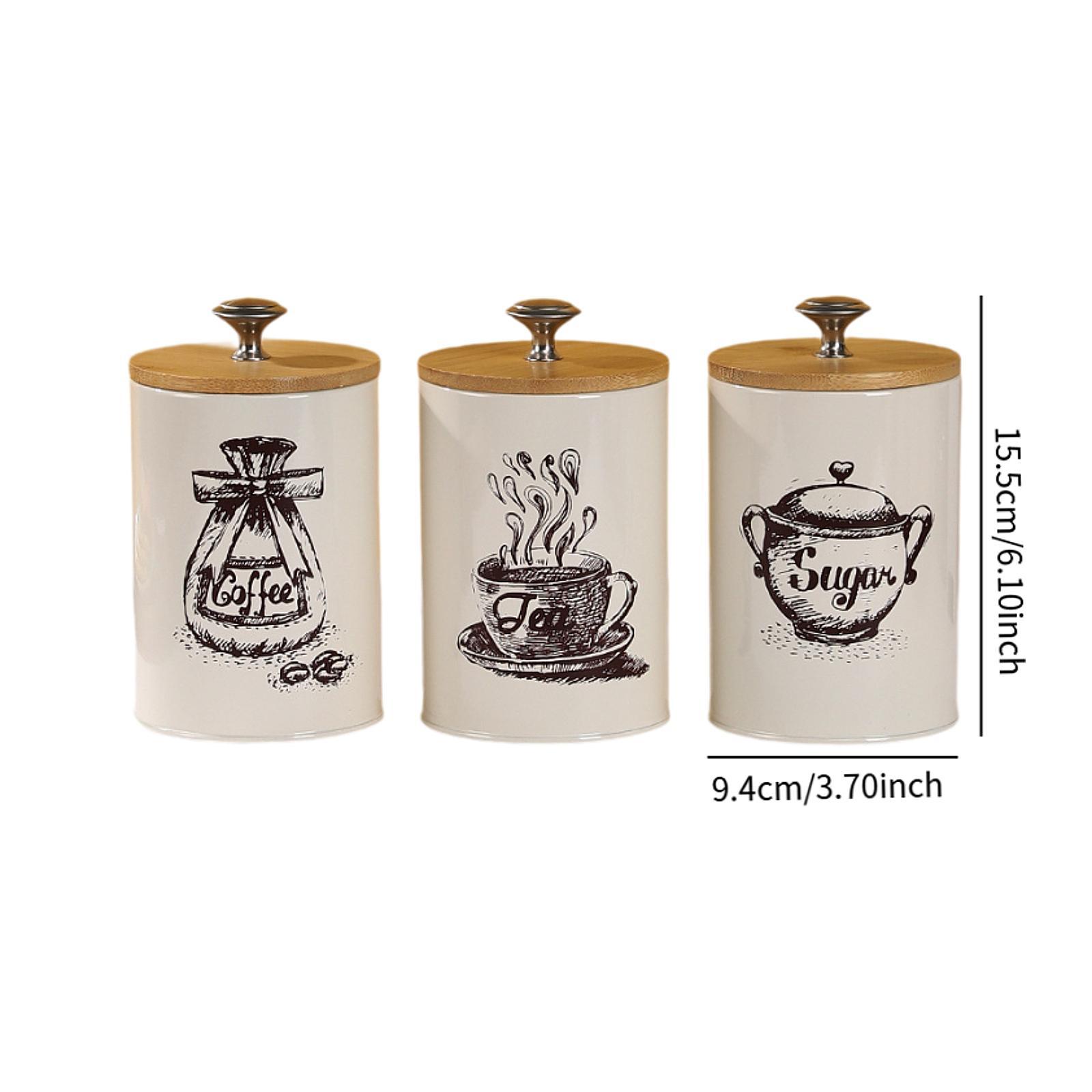Farmhouse Coffee Tea Sugar Can - огляд і ціна Coffee Tea Sugar Canisters