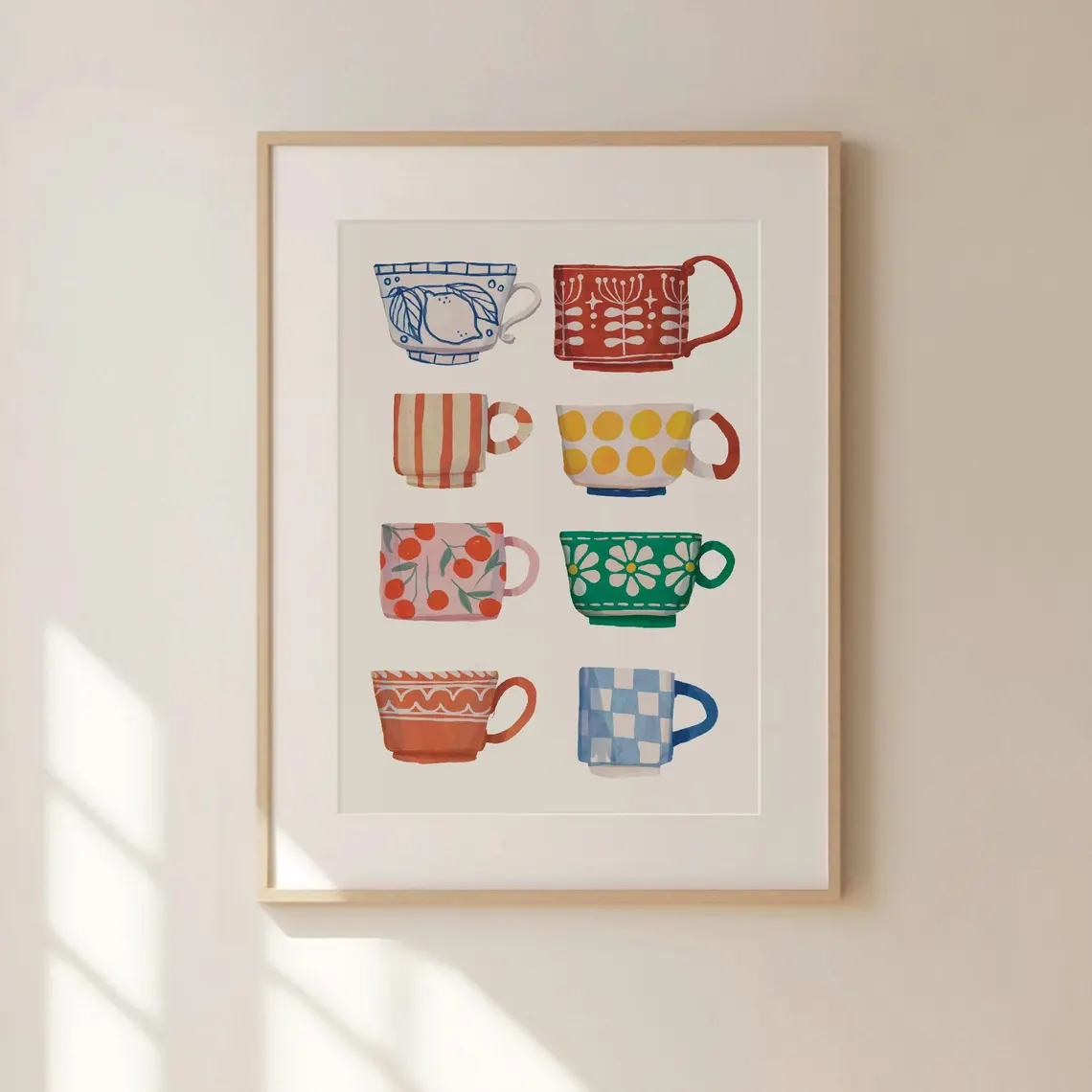 Tea Cup Print, Breakfast poste - огляд і ціна Coffee Tea Cups