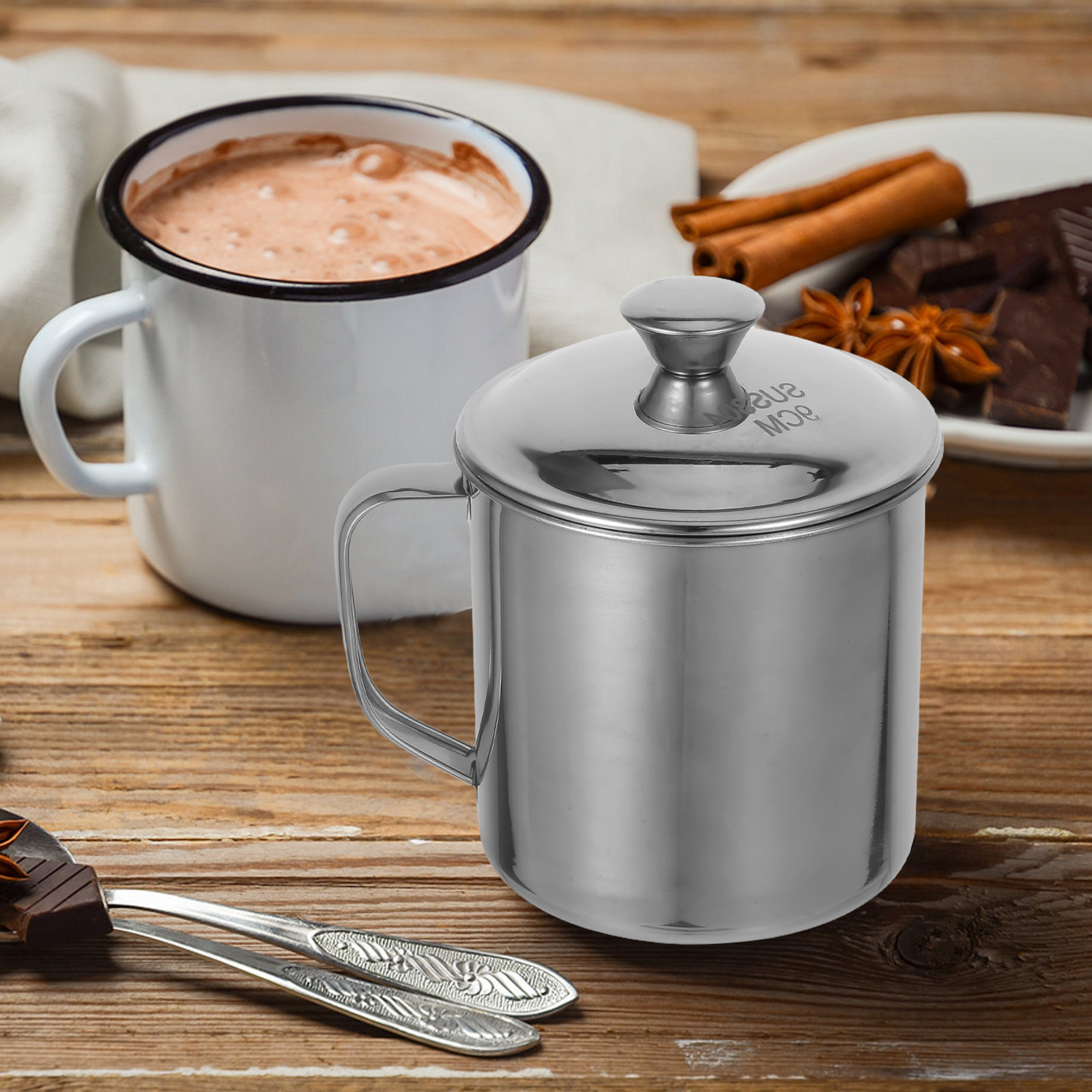 Stainless Steel Cup Double Lay - огляд і ціна Coffee Tea Cups