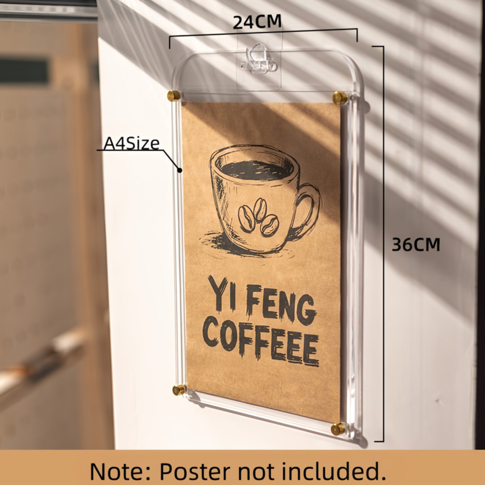 1PCS A4 Display Stand Transpar - огляд і ціна Coffee Tea Menu
