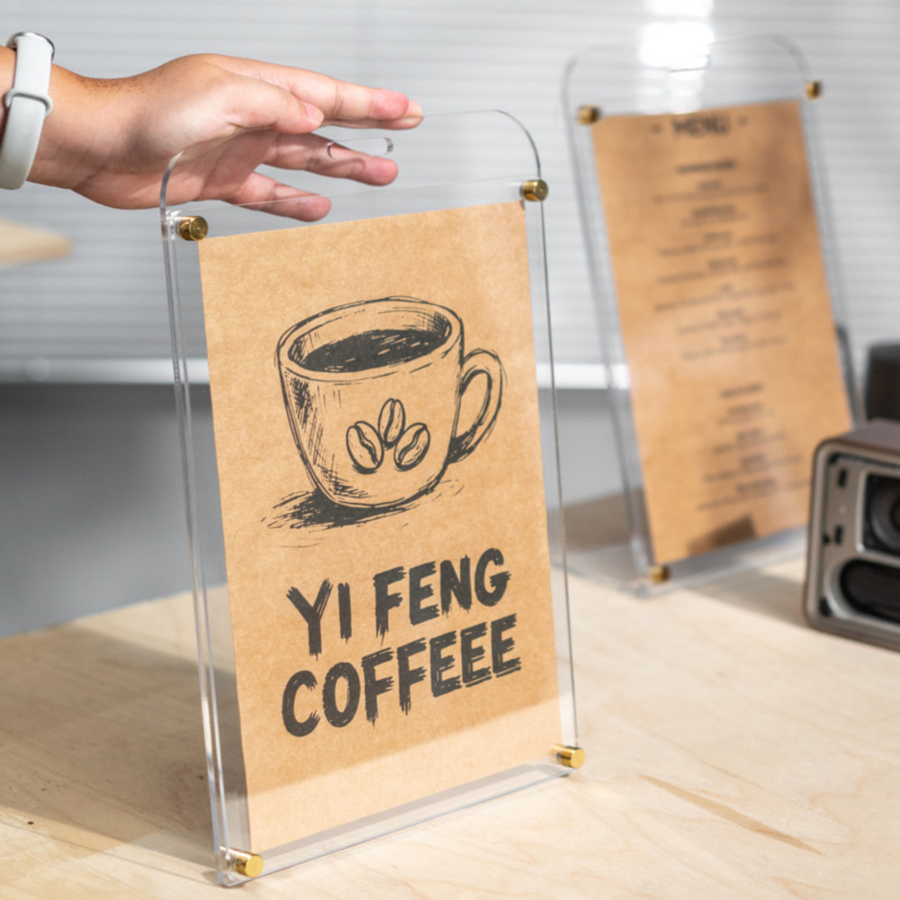1PCS A4 Display Stand Transpar - огляд і ціна Coffee Tea Menu