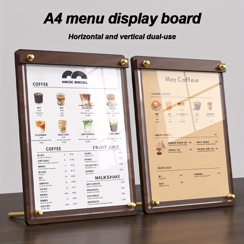 1Pc Solid Wood Desktop Clip Co - огляд і ціна Coffee Tea Menu