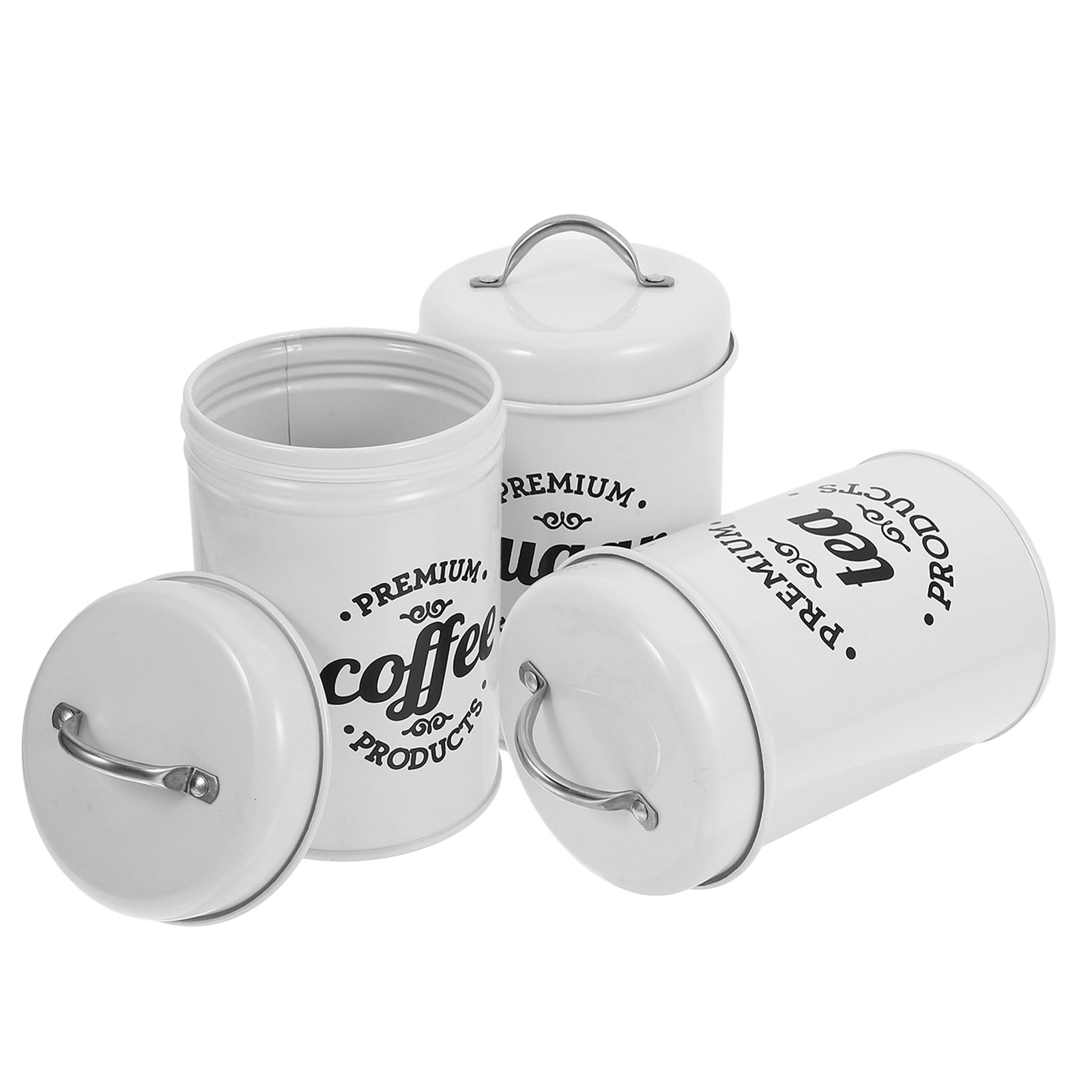 Sealed Iron Canister Set Elega - огляд і ціна Coffee Tea Containers