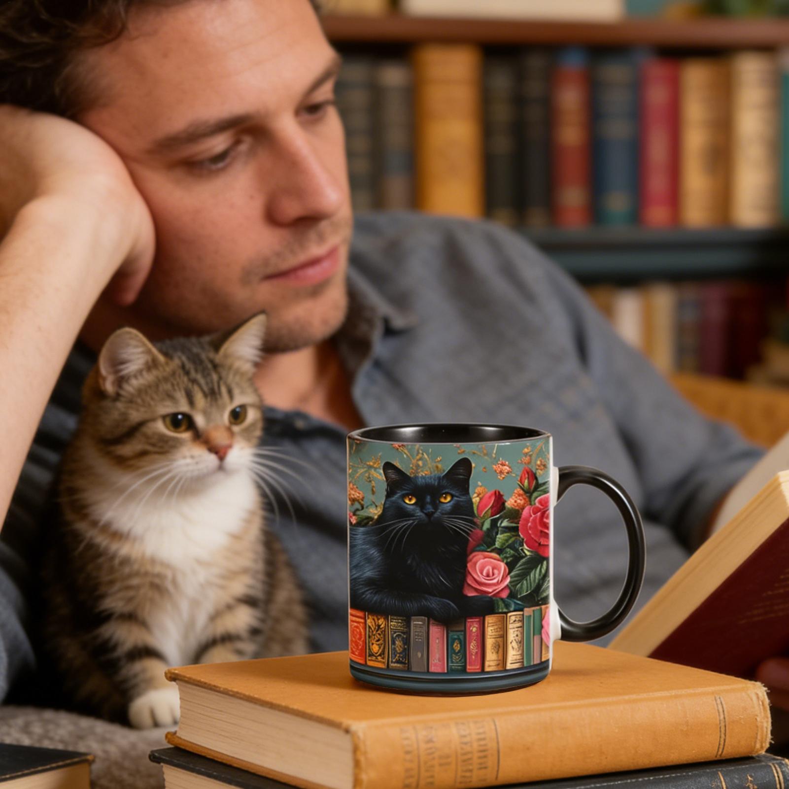 Mug For Coffee Cat Theme Heat- - огляд і ціна Coffee Tea Library