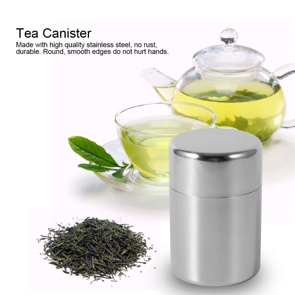 Stainless Steel Tea Leaf Tins  - огляд і ціна Coffee Tea Sugar Canisters