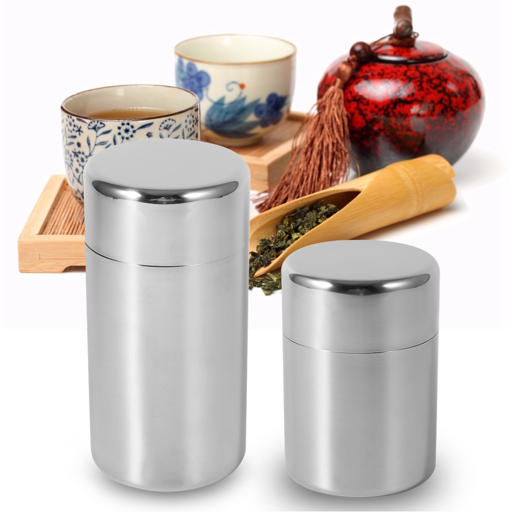 Stainless Steel Tea Leaf Tins  - огляд і ціна Coffee Tea Sugar Canisters