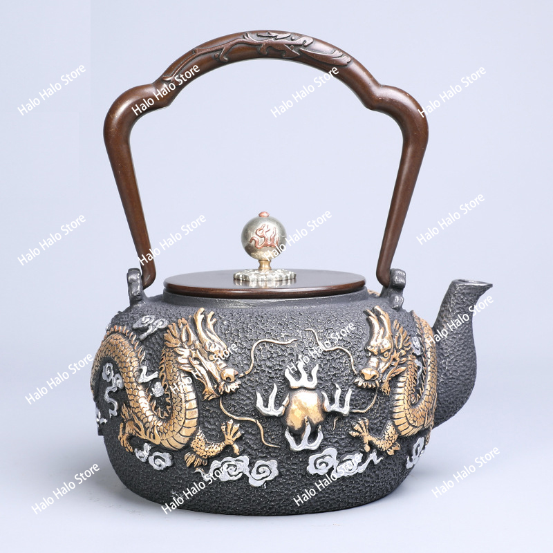 Double dragon bead iron pot Ja - огляд і ціна Cast Iron Teapot