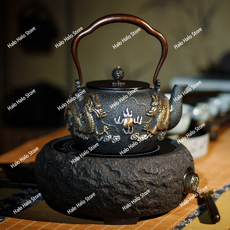 Double dragon bead iron pot Ja - огляд і ціна Cast Iron Teapot