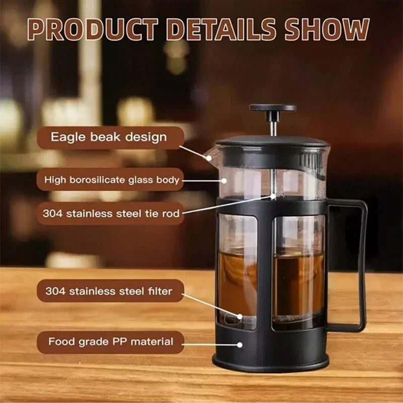 Coffee French Press Pot With F - огляд і ціна Coffee Tea Press