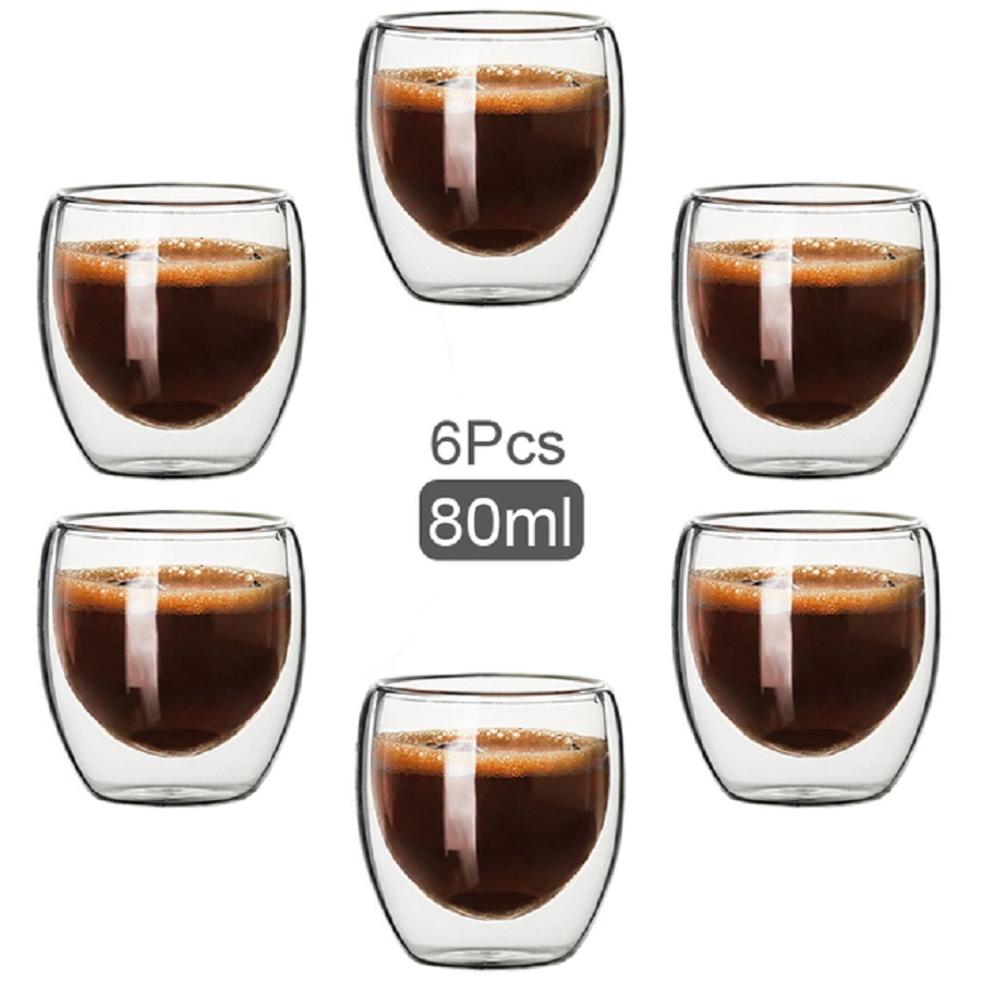 Double Walled Glass Coffee Mug - огляд і ціна Coffee Tea And Sugar Set