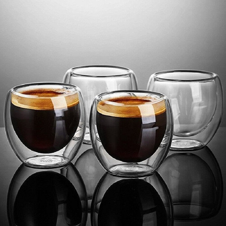Double Walled Glass Coffee Mug - огляд і ціна Coffee Tea And Sugar Set