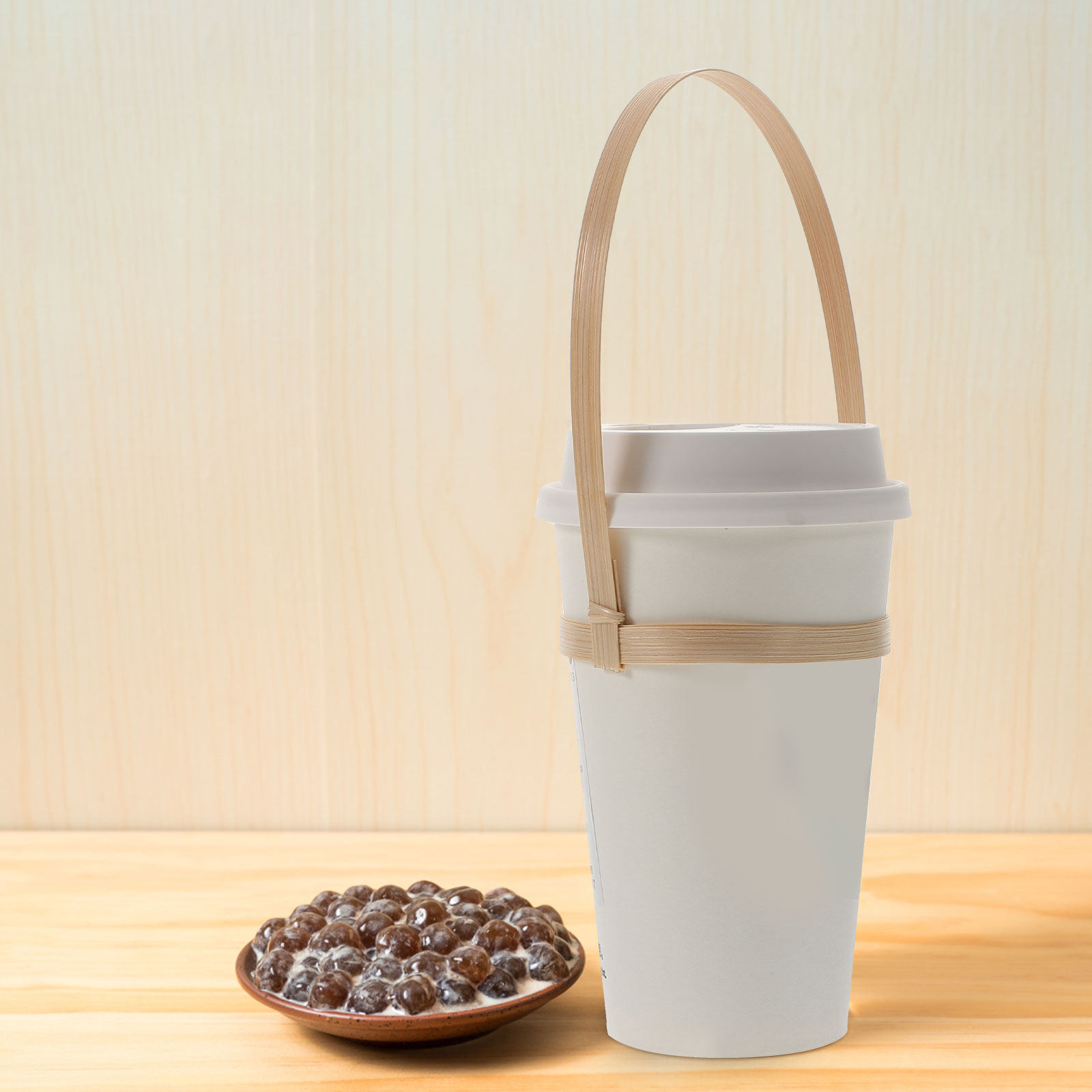 10Pcs Bamboo Drink Carrier Cof - огляд і ціна Coffee Tea Holders