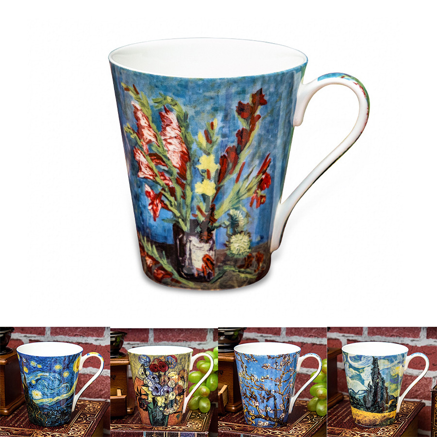 5 Pcs Set Bone China Van Gogh  - огляд і ціна Coffee Tea Van