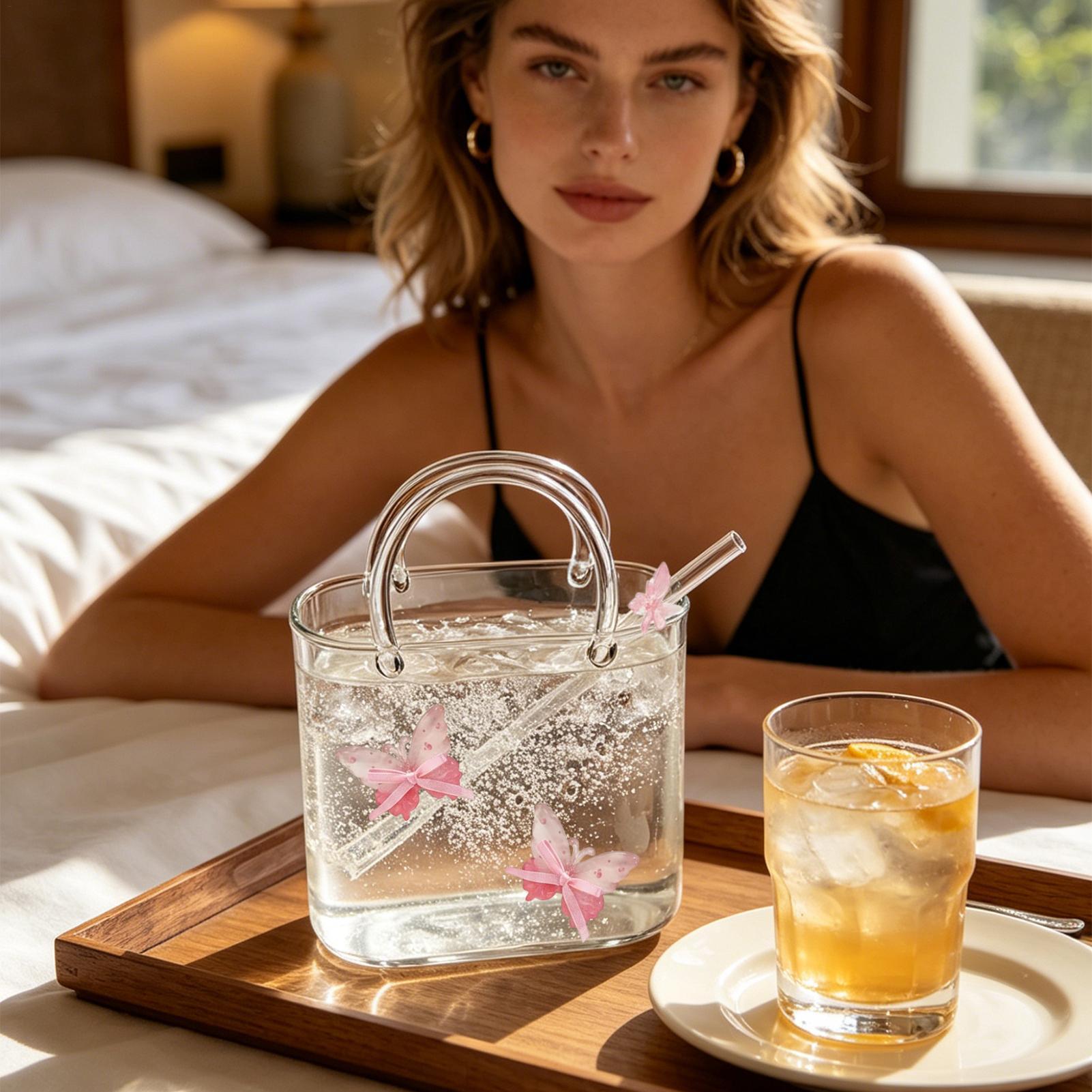 Glass Purse For Drinks Funky C - огляд і ціна Coffee Tea Flower