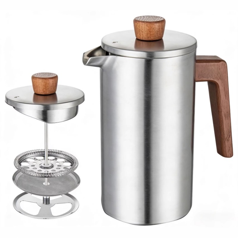 JUSTINLAU 1000ml Stainless Ste - огляд і ціна Coffee Tea Press