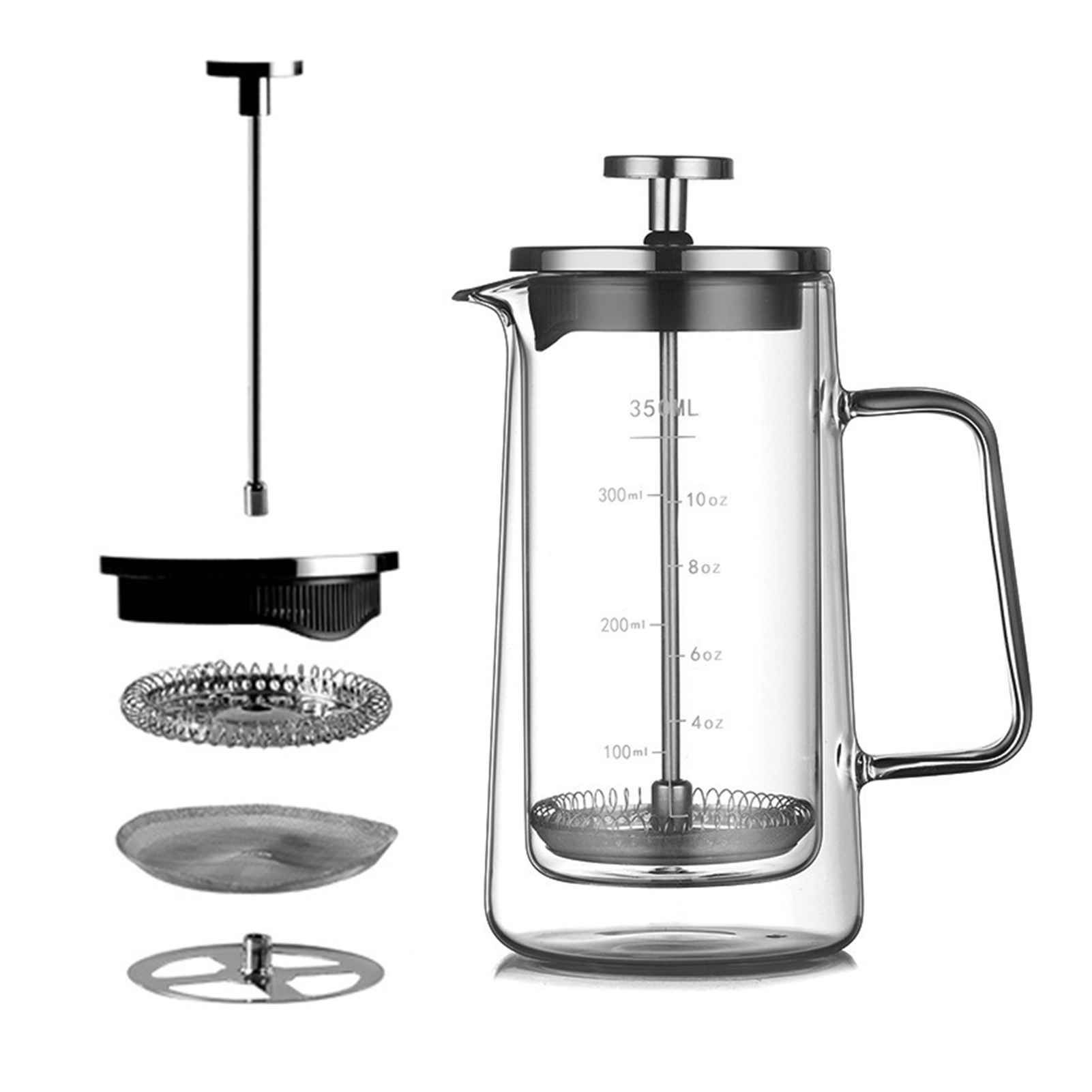Double Layers French Press Pot - огляд і ціна Coffee Tea Press