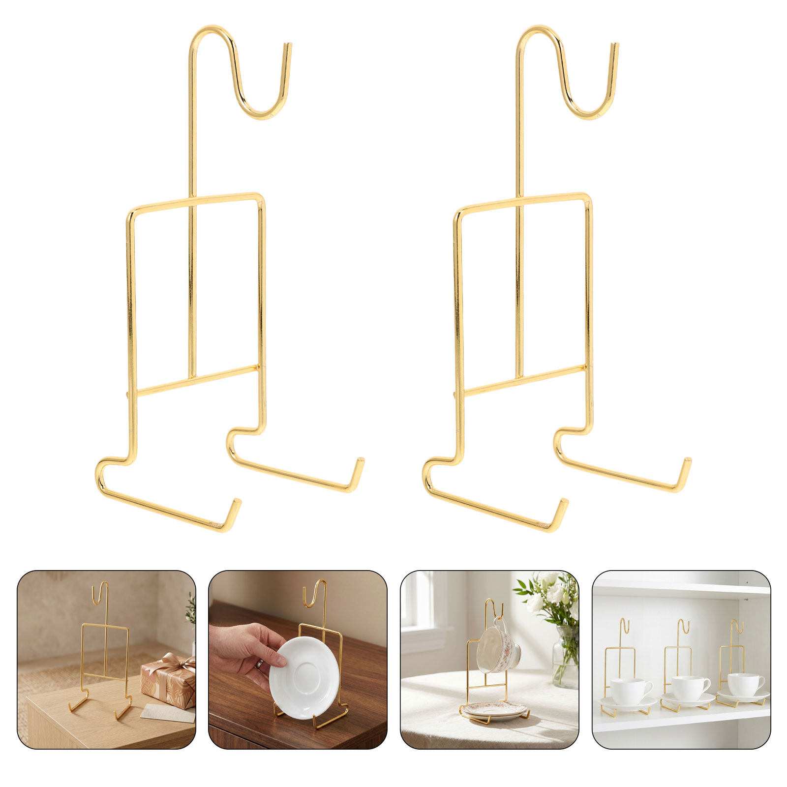 6Pcs Tea Cup Display Stand Met - огляд і ціна Coffee Tea Holders