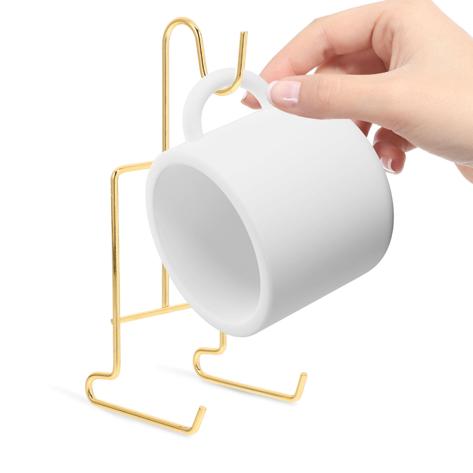 6Pcs Tea Cup Display Stand Met - огляд і ціна Coffee Tea Holders