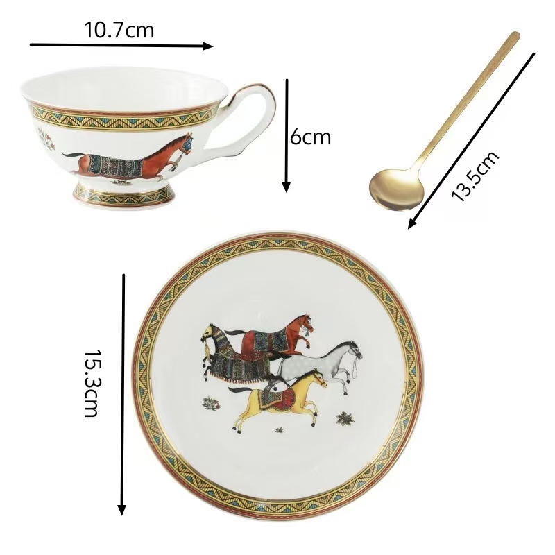 Porcelain Tea Cup and Saucer S - огляд і ціна Coffee Tea Gift Set