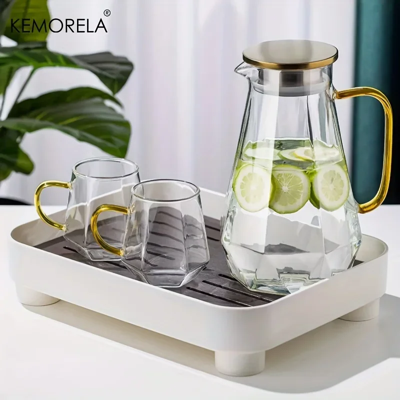 1PCS Diamond Texture Glass Tea - огляд і ціна Cold Brew Jar