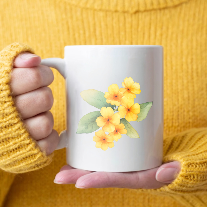 Ceramic mug with white and yel - огляд і ціна Coffee Tea Break