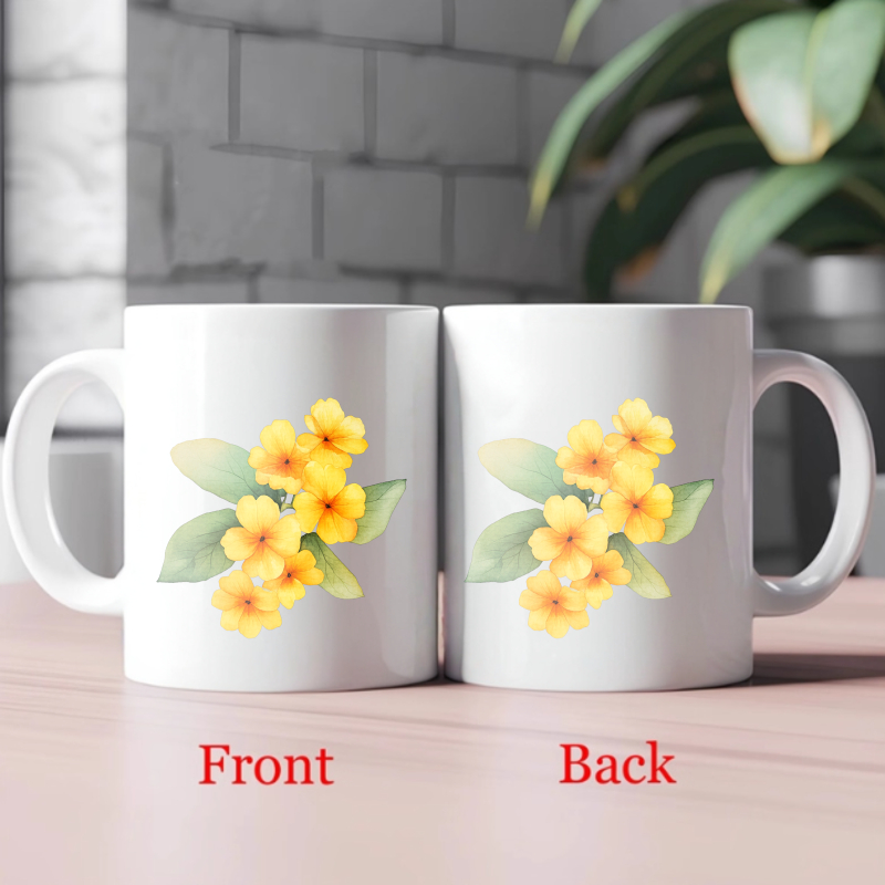 Ceramic mug with white and yel - огляд і ціна Coffee Tea Break