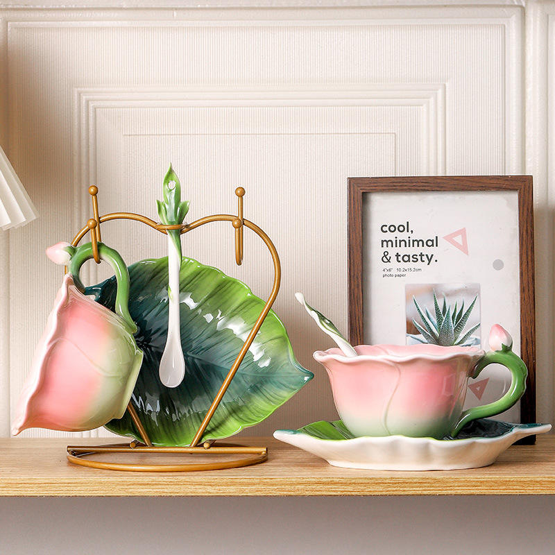 150ml Hand-Painted Rose Cerami - огляд і ціна Coffee Tea Gift Set